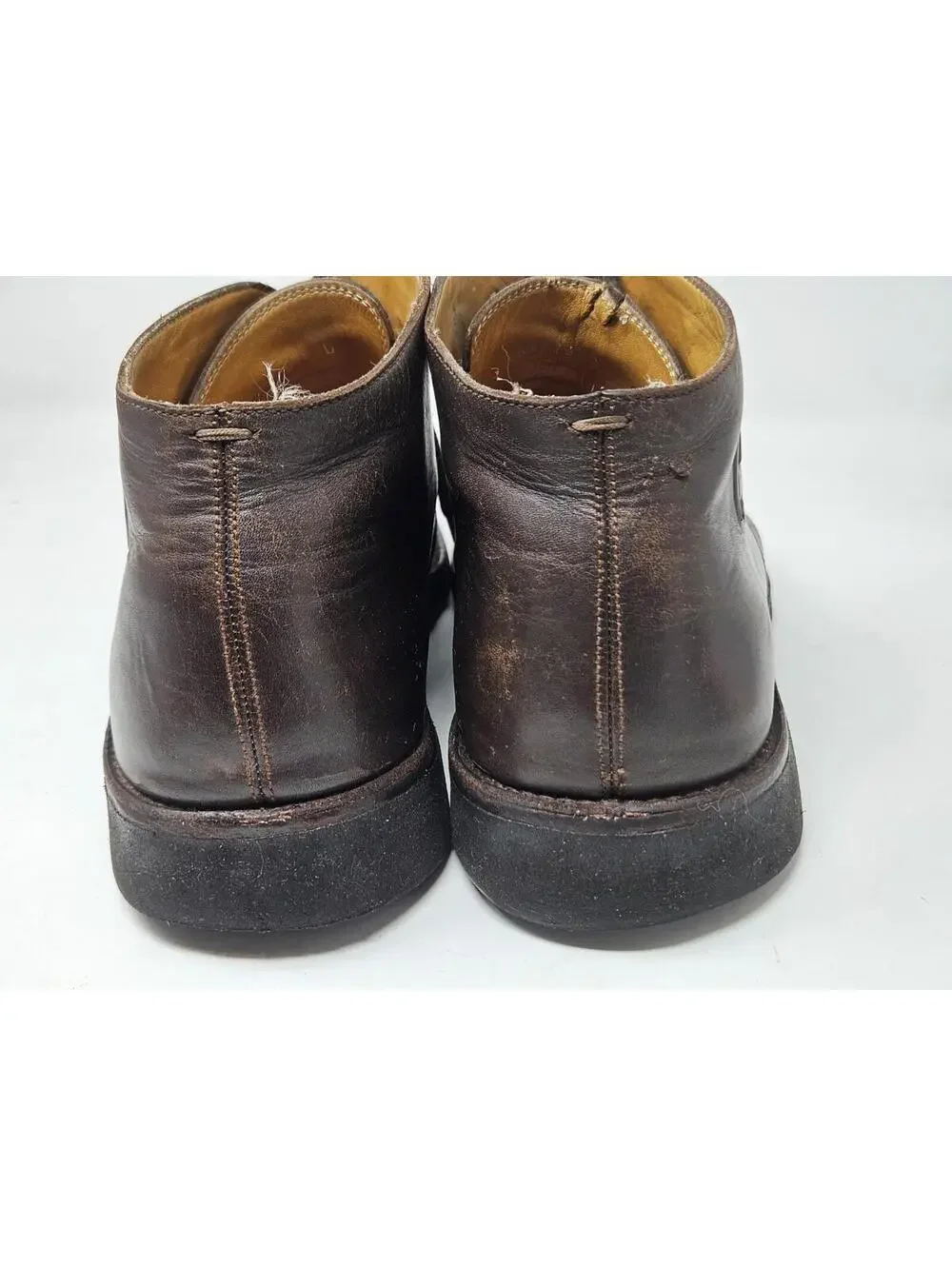 Gucci Men’s Brown Leather Chukka Boots Size 9 Made in Italy 161473 Vibram Soles